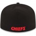 New Era Kansas City Chiefs Black 59FIFTY Fitted Hat 1019843